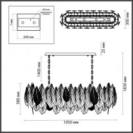 Odeon light 5052/14 HALL ODL24 507 золото/белый/прозрачный/металл/стекло/фарфор/металл Люстра E14 14*40W LACE  - 2 купить